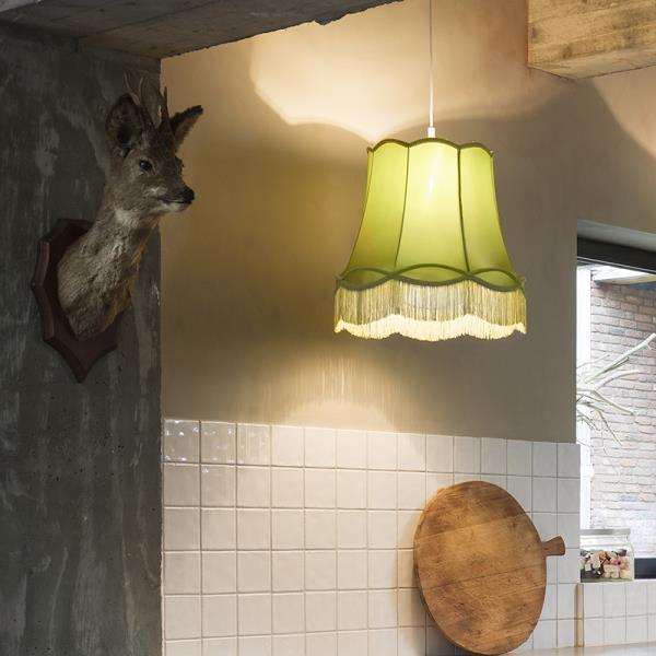 Retro závěsné svítidlo zelené 45 cm - Granny