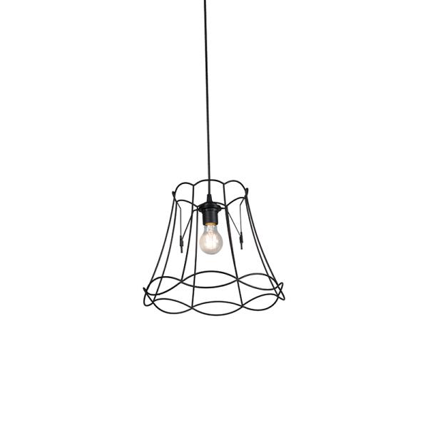 Retro závěsné svítidlo černé 35 cm - Granny Frame