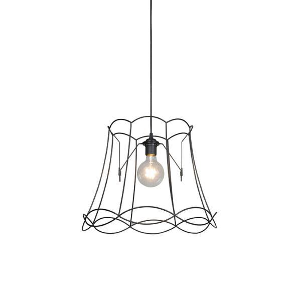 Retro závěsné svítidlo černé 45 cm - Granny Frame