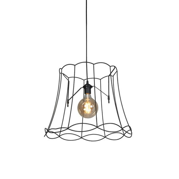 Retro závěsné svítidlo černé 50 cm - Granny Frame