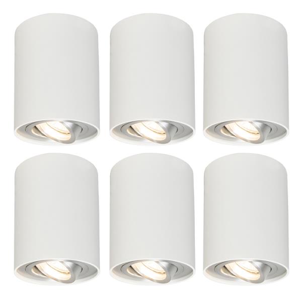 Sada 6 bodových světel bílých otočných a sklonitelných - Rondoo up