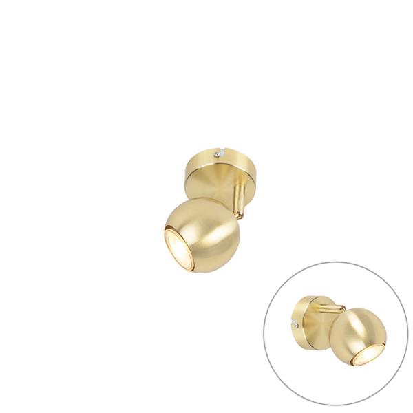 Retro kulaté bodové světlo mosazné - Gissi