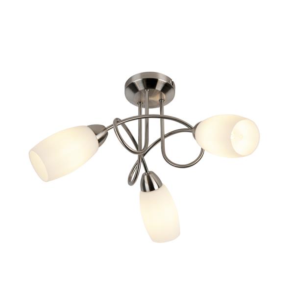 Klasické stropní svítidlo ocelové 3-světlo - Fortress