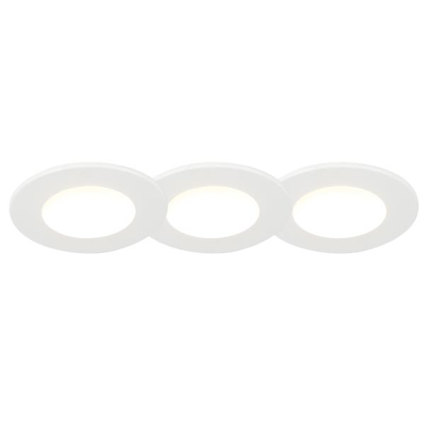 Sada 3 koupelnových zapuštěných bodových světel kulatých LED 5W bílých vodotěsných - Blanca