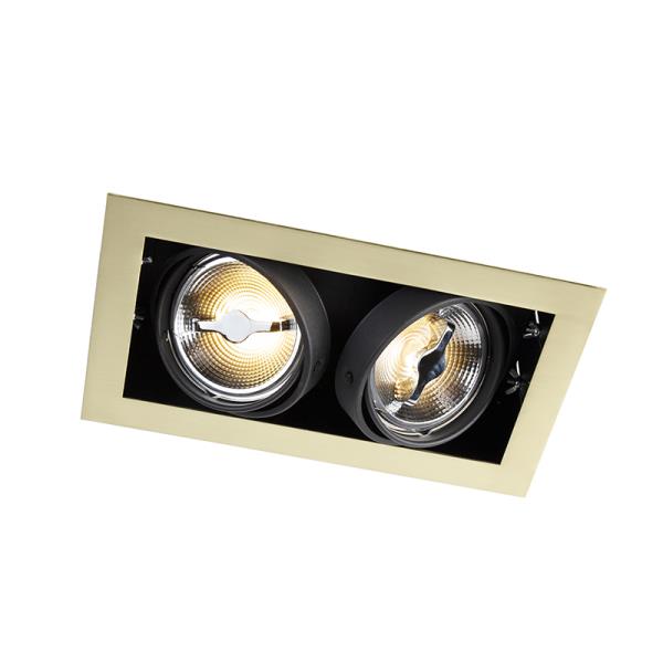 Zapuštěné bodové svítidlo mosazné otočné 2-světlo - Oneon