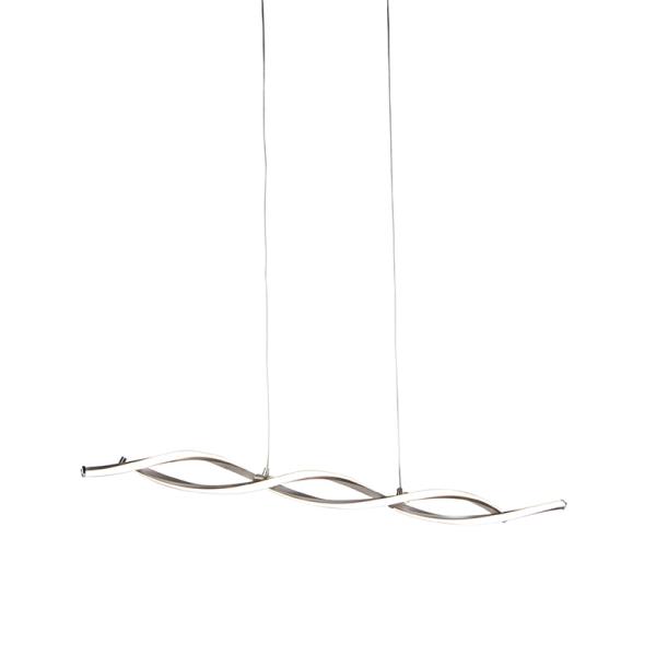 Moderní závěsné svítidlo ocel včetně LED a stmívače - Paulina