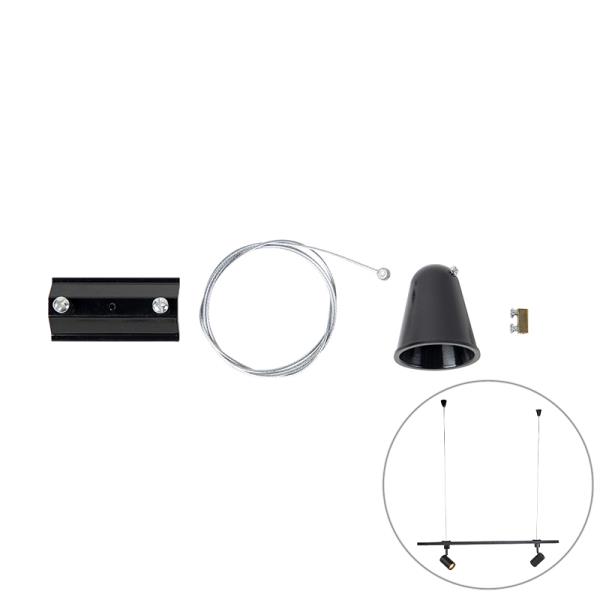 Závěsný set pro 1-fázovou kolejnicí černou