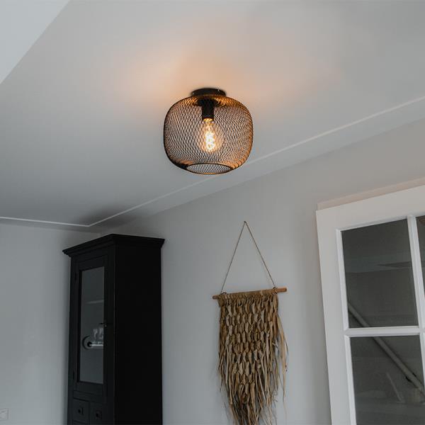 Moderní stropní svítidlo černé - Bliss Mesh