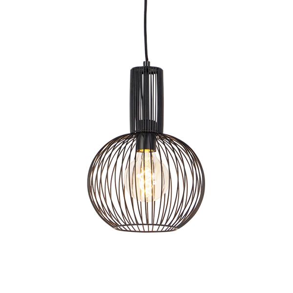 Designové závěsné svítidlo černé - Wire Whisk