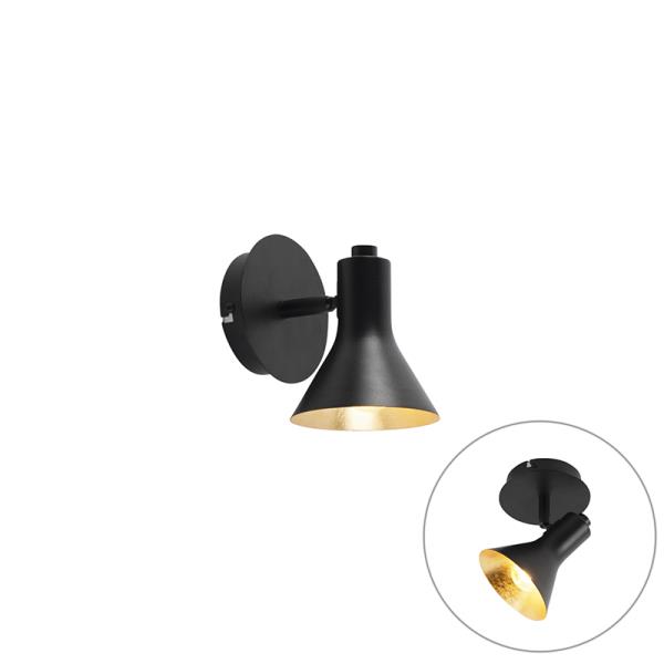 Moderní bodové světlo černé se zlatem 1-světlo - Magno